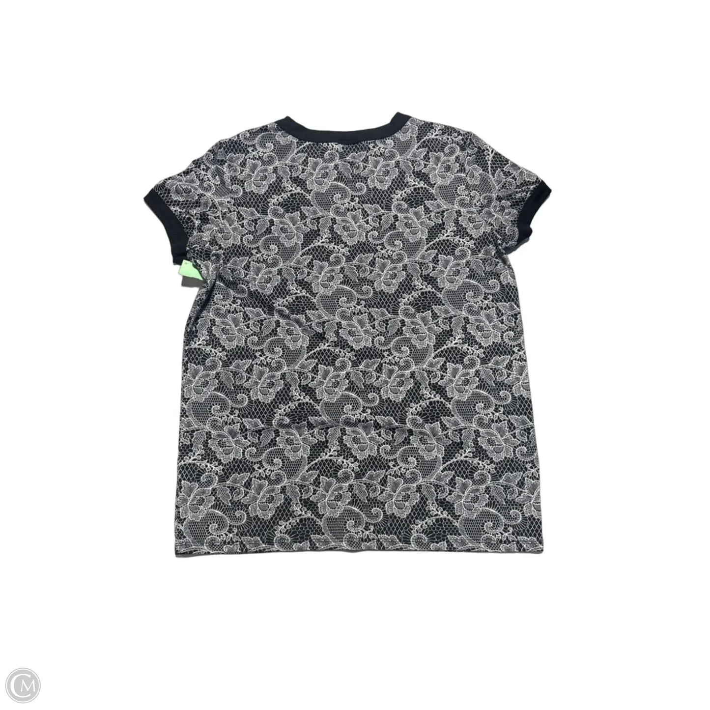 Top Short Sleeve By Lularoe In Black & White, Size: Xl