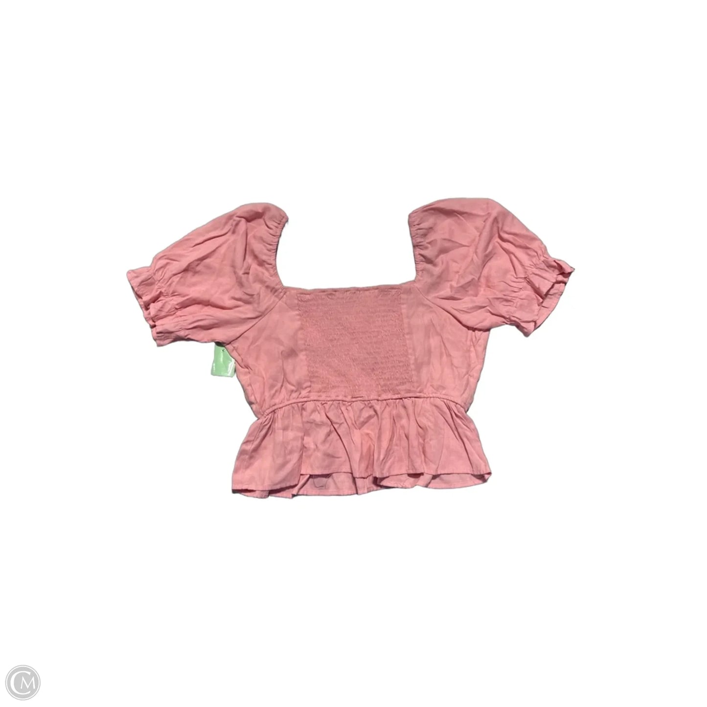 Top Short Sleeve By Miami In Pink, Size: L