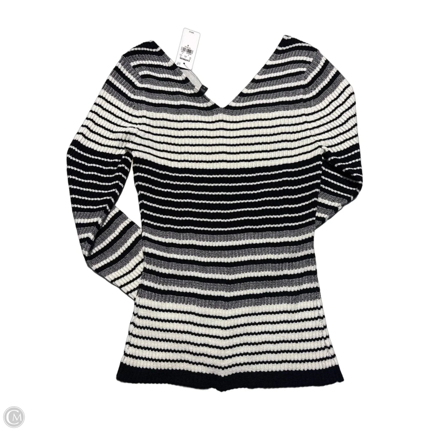 Top Long Sleeve By Express In Striped Pattern, Size: M