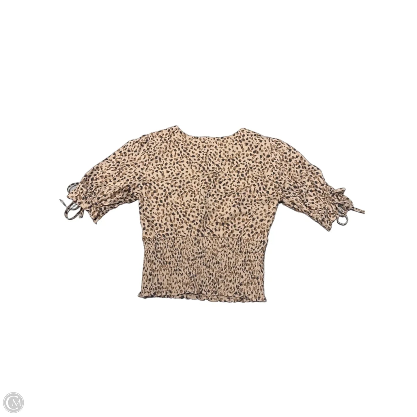 Top Short Sleeve By Abercrombie And Fitch In Brown, Size: Xxs