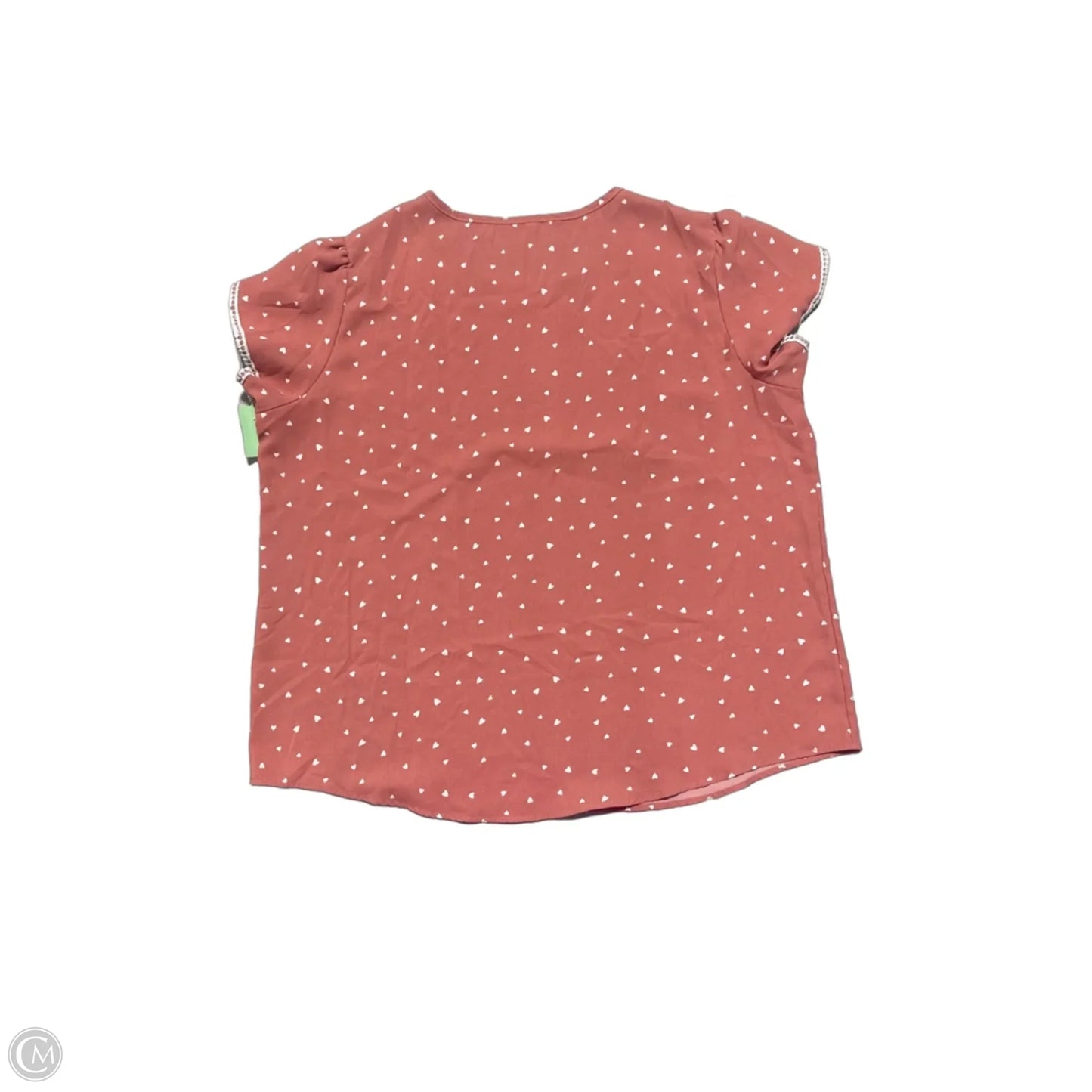 Top Short Sleeve By Cme In Pink, Size: Xxl