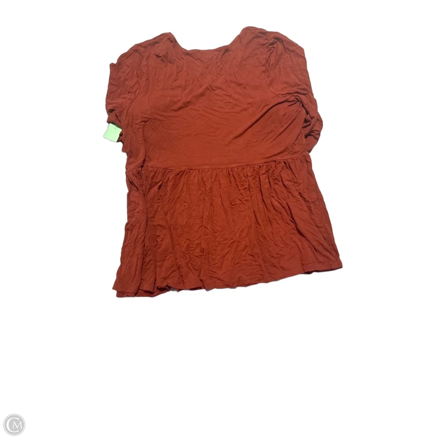 Top 3/4 Sleeve By Jessica Simpson In Orange, Size: 2x