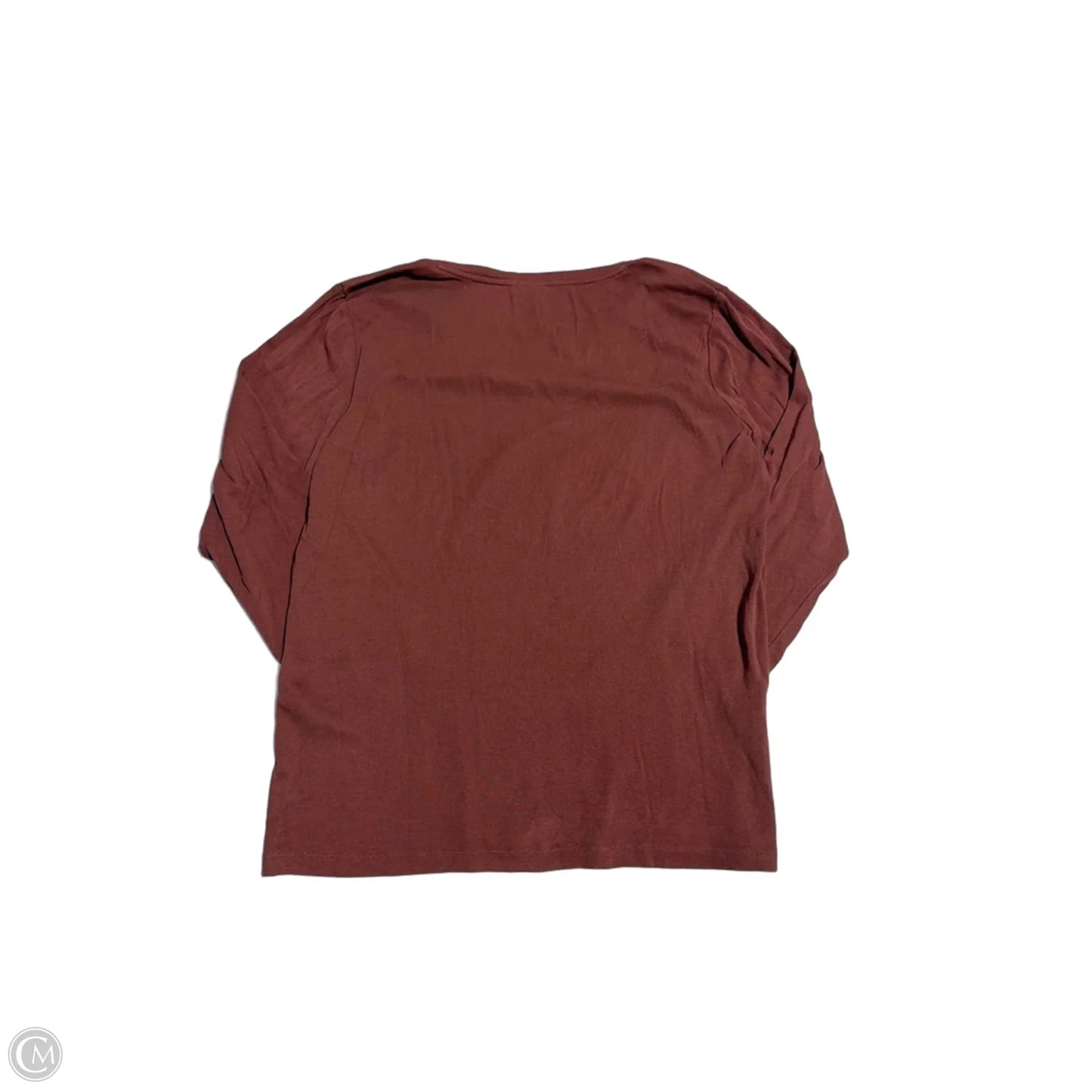 Top 3/4 Sleeve By Chicos In Brown, Size: L