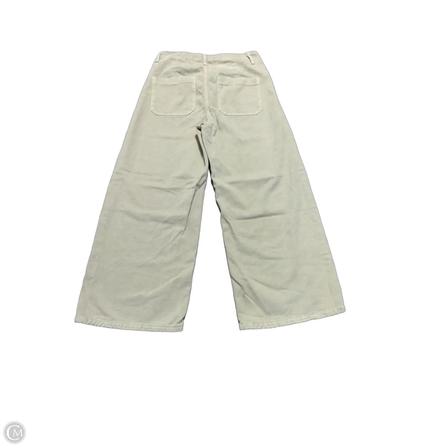 Jeans Wide Leg By Zara In Green Denim, Size: 6