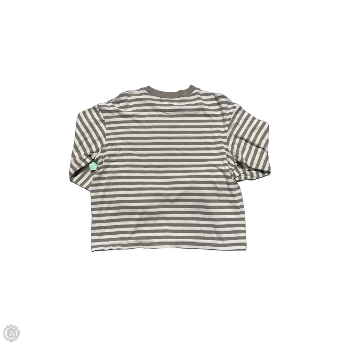 Top Long Sleeve By Madewell In Brown & Cream, Size: S