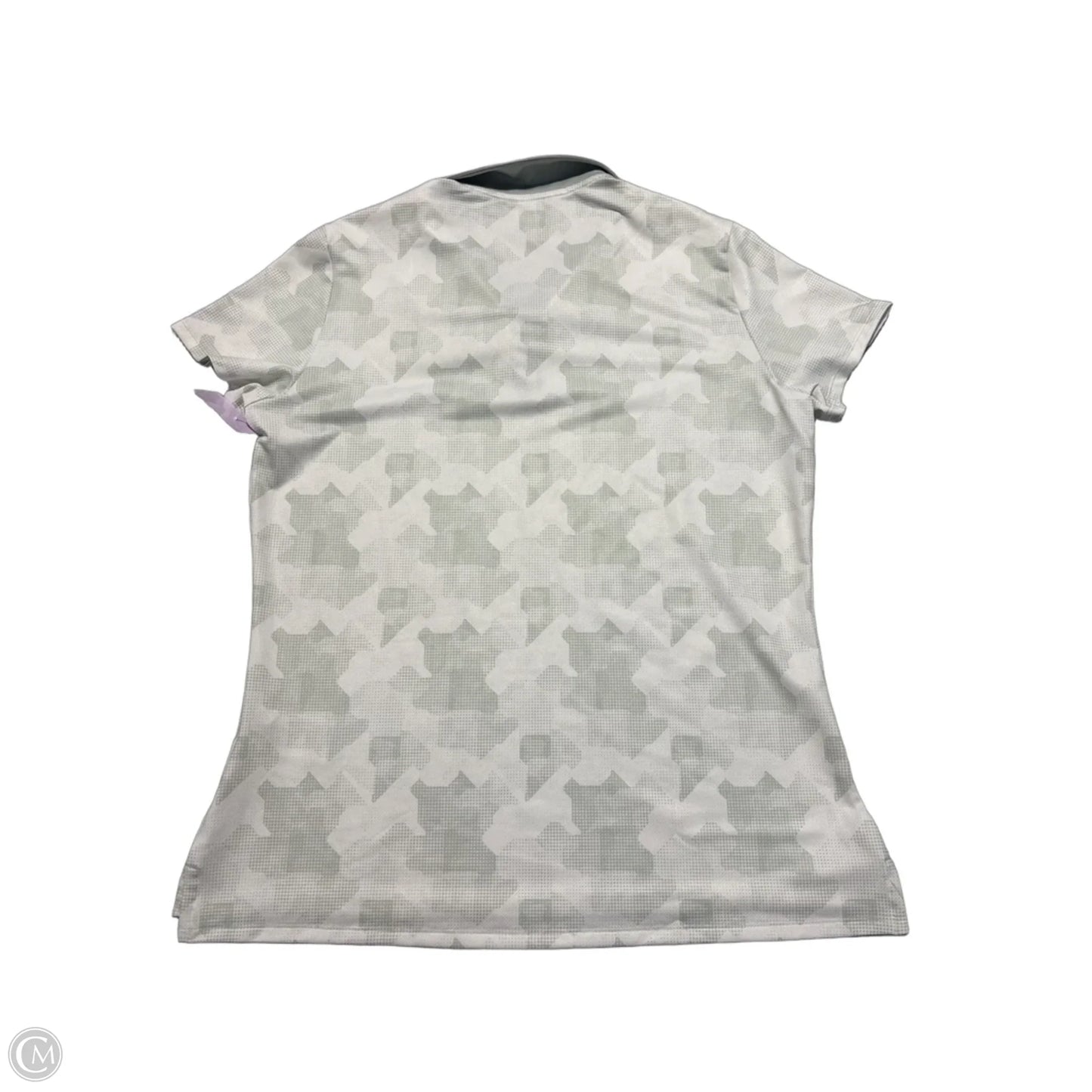 Athletic Top Short Sleeve By Adidas In White, Size: L