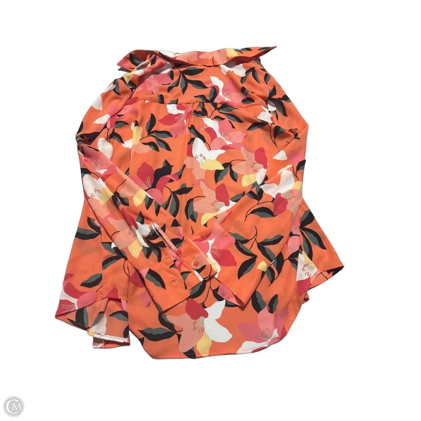 Top Long Sleeve By Liz Claiborne In Floral Print, Size: L