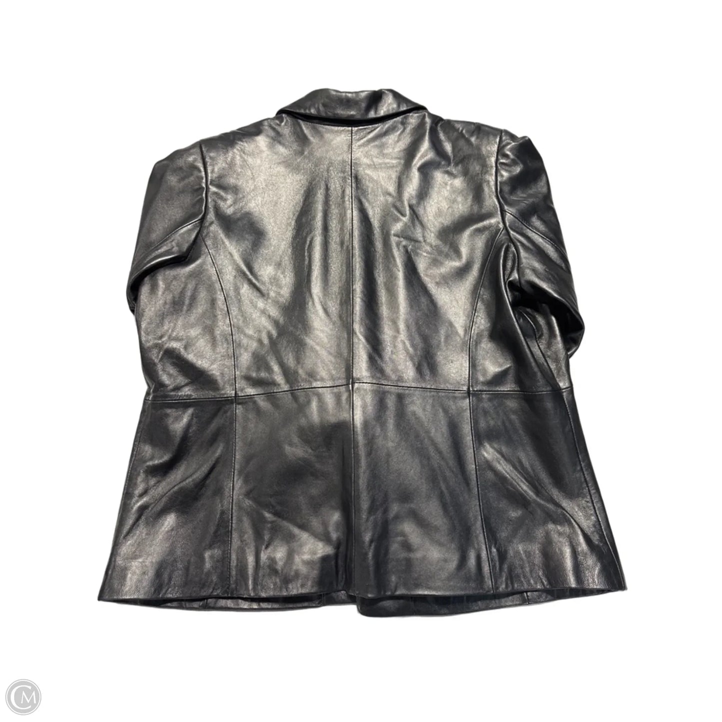 Coat Leather By Jaclyn Smith In Black, Size: 20