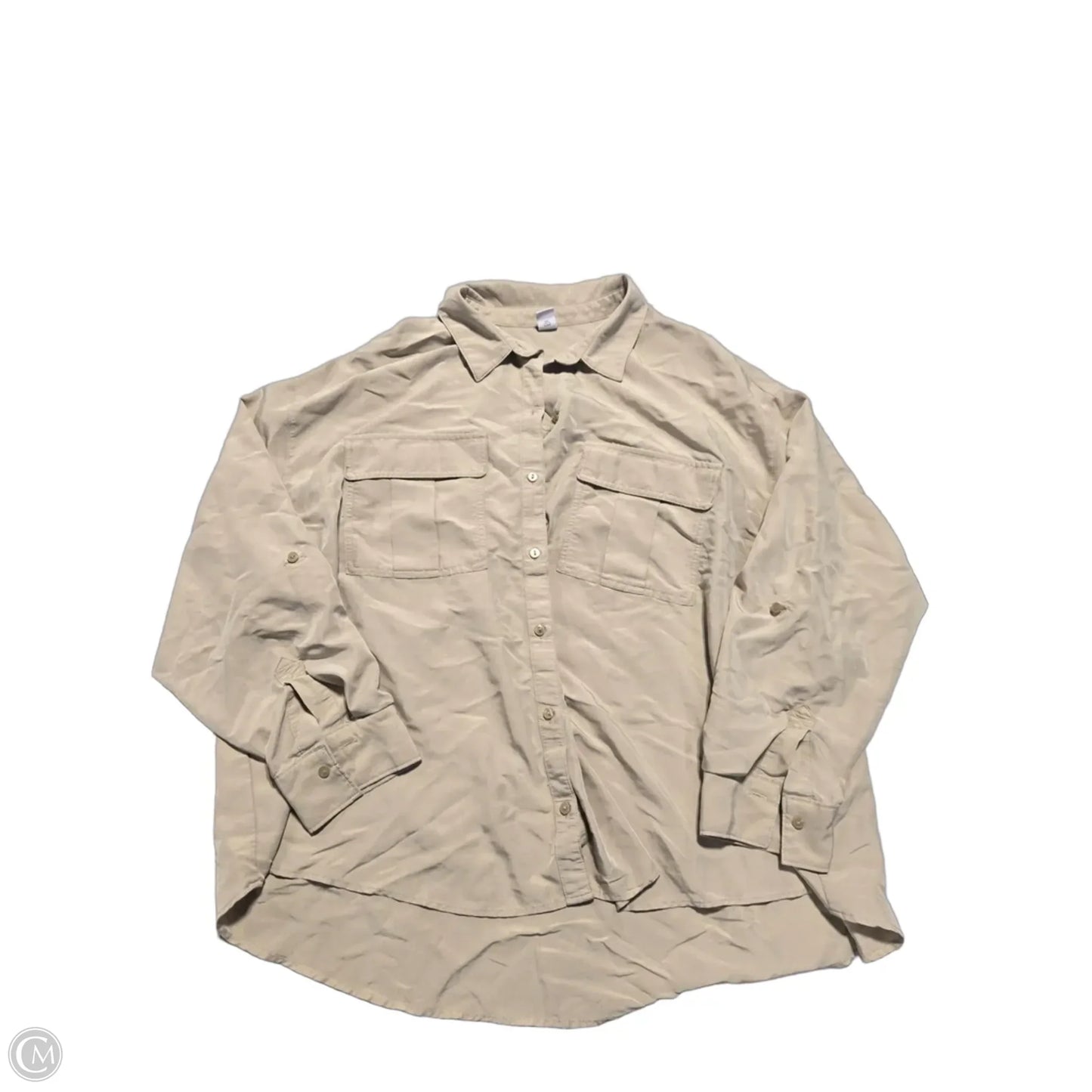 Top Long Sleeve By Old Navy In Beige, Size: Xxl