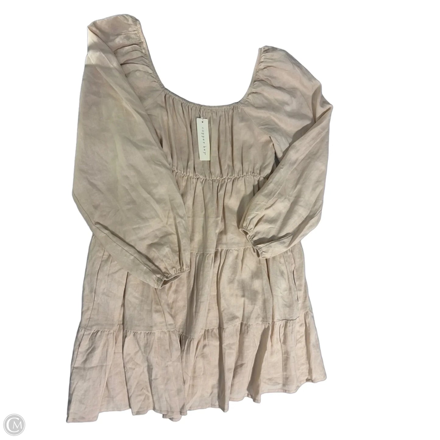 Dress Casual Midi By Copper Key In Beige, Size: M