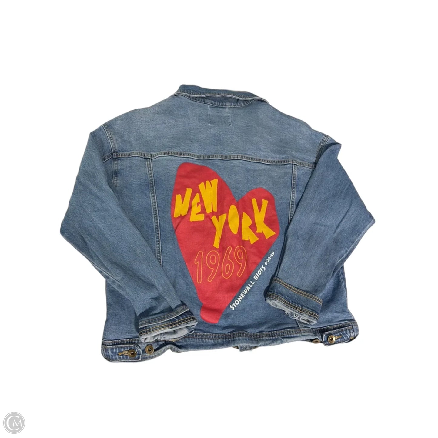 Jacket Denim By Cmc In Blue, Size: Xl