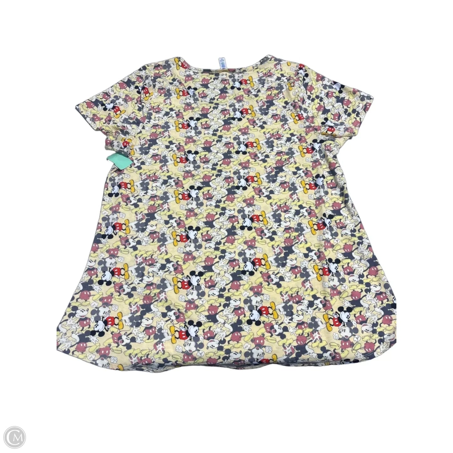 Top Short Sleeve By Lularoe In Yellow, Size: 2x