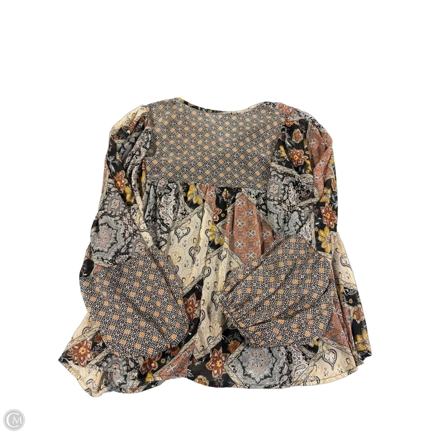 Top Long Sleeve By Maurices In Floral Print, Size: 1x