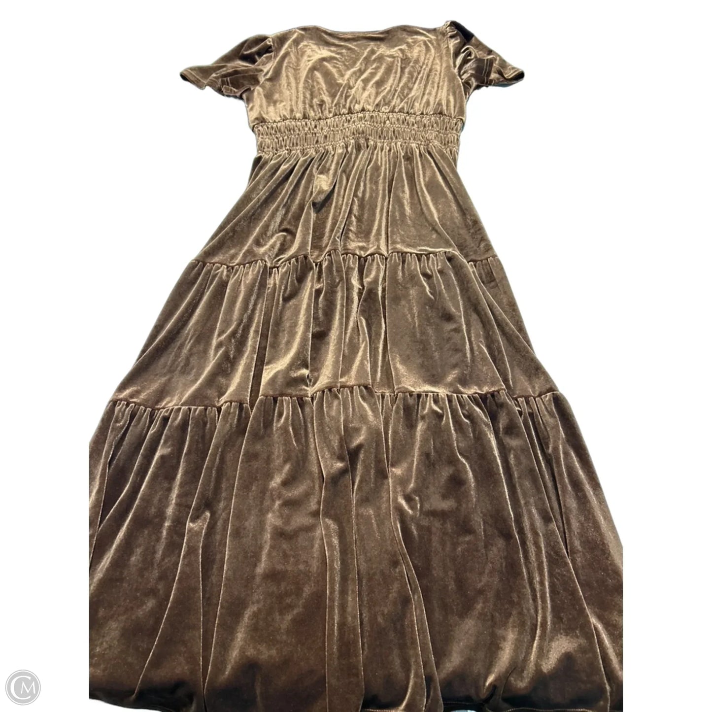 Dress Casual Maxi By Cmc In Brown, Size: 16