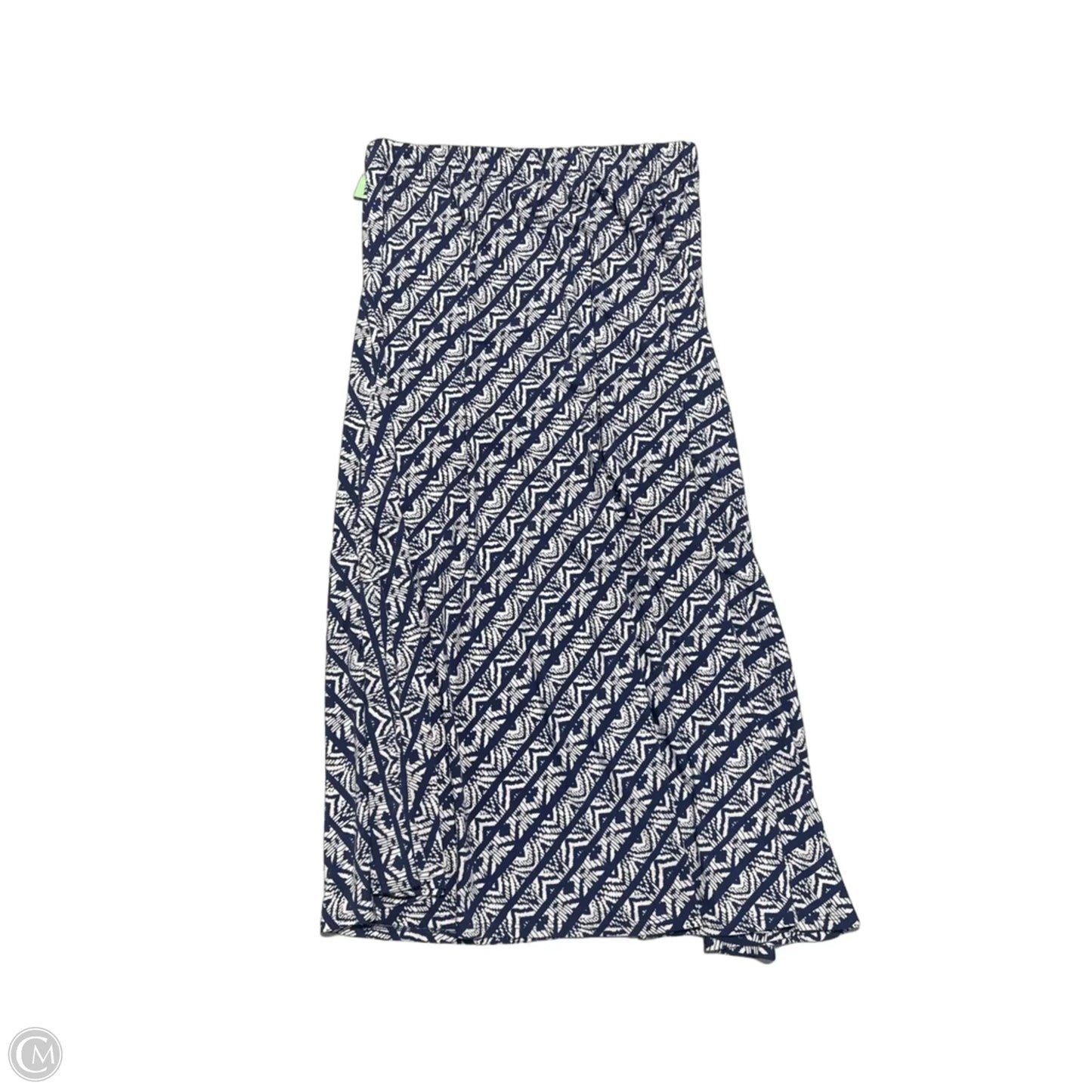 Skirt Maxi By Chicos In Blue & White, Size: L