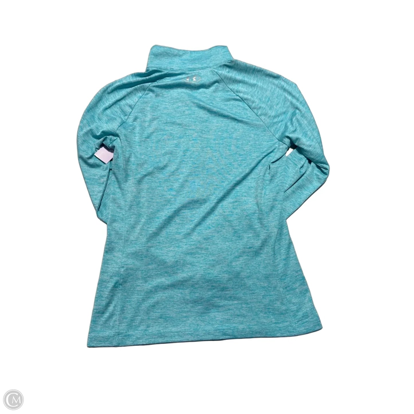 Athletic Top Long Sleeve Collar By Under Armour In Blue, Size: M