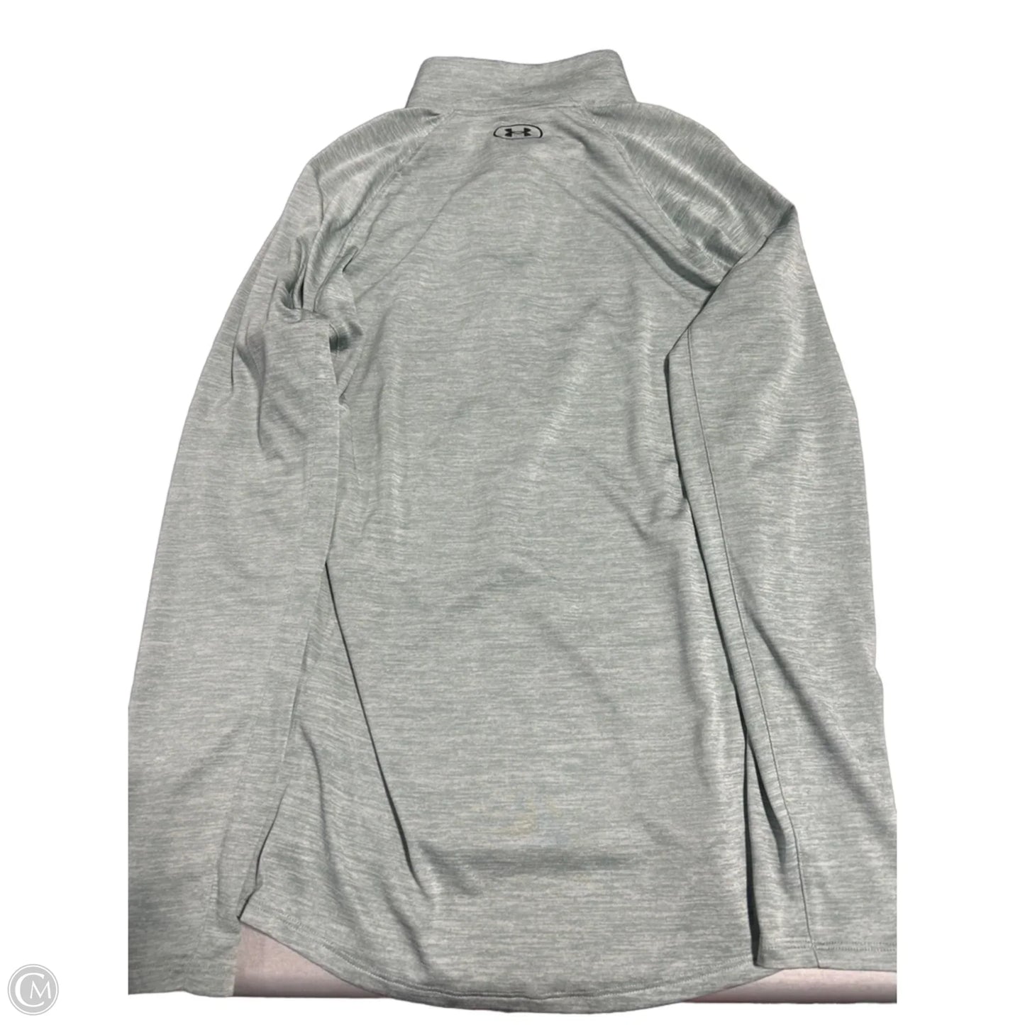 Athletic Top Long Sleeve Collar By Under Armour In Blue, Size: L