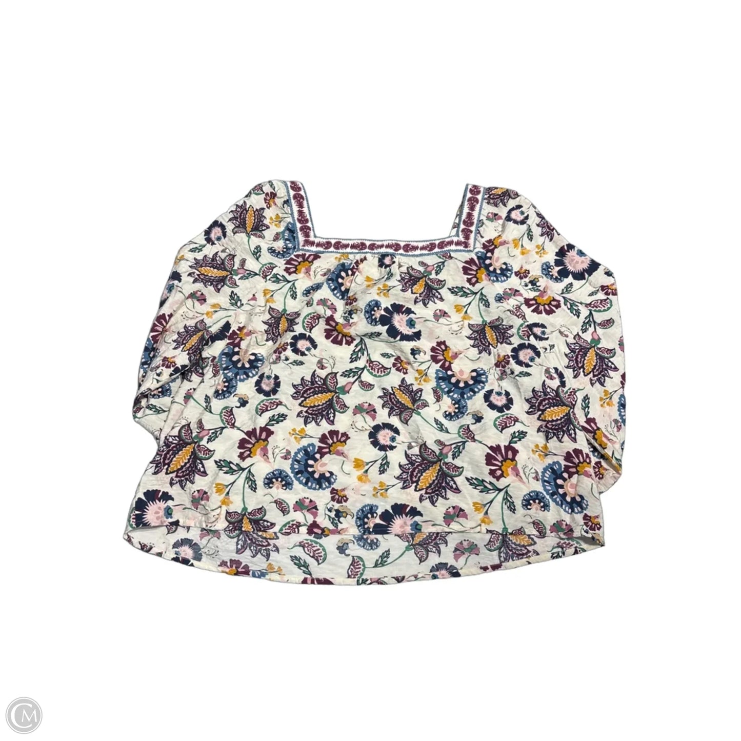 Top Long Sleeve By Loft In Floral Print, Size: Xl