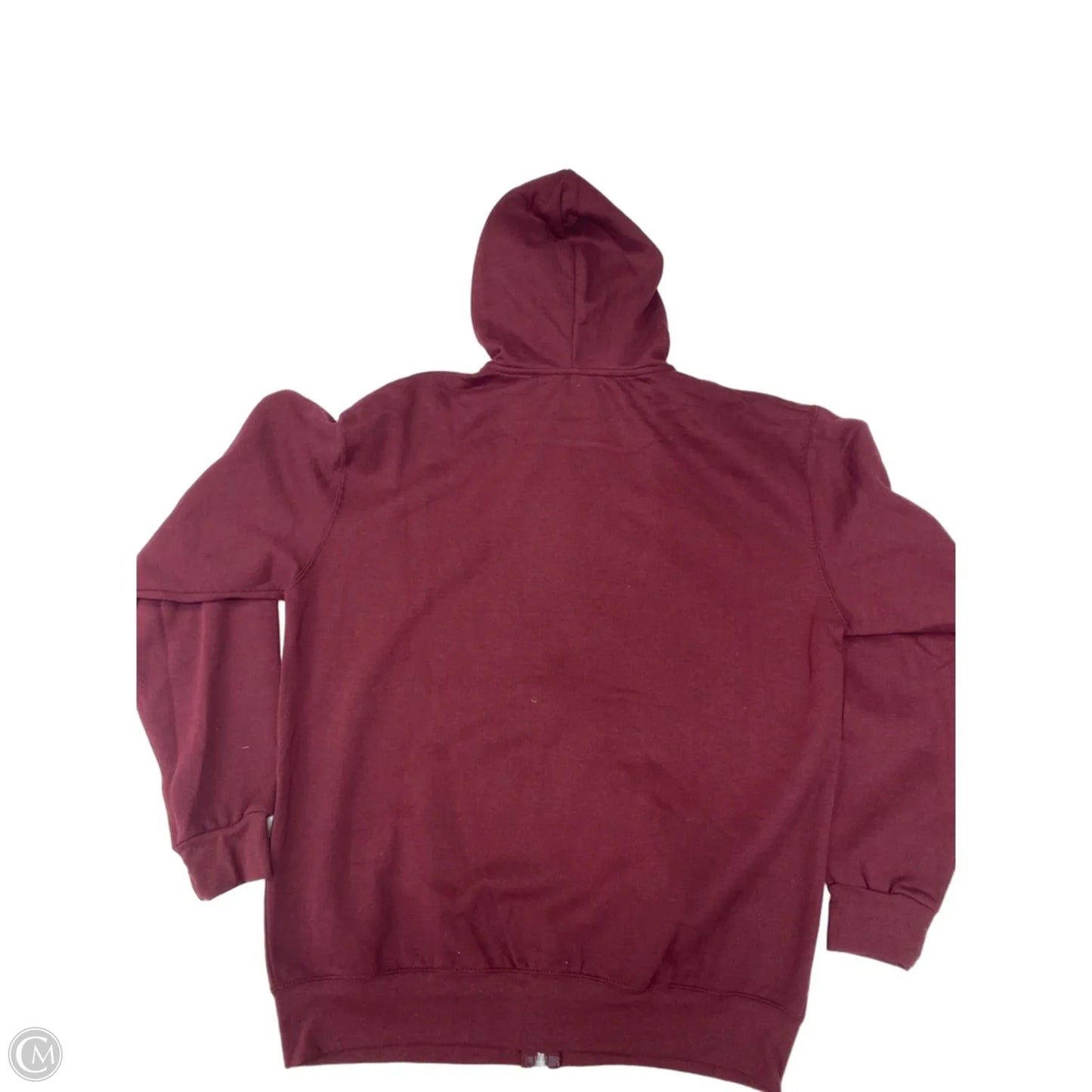 Sweatshirt Hoodie By Fruit Of The Loom In Maroon, Size: L