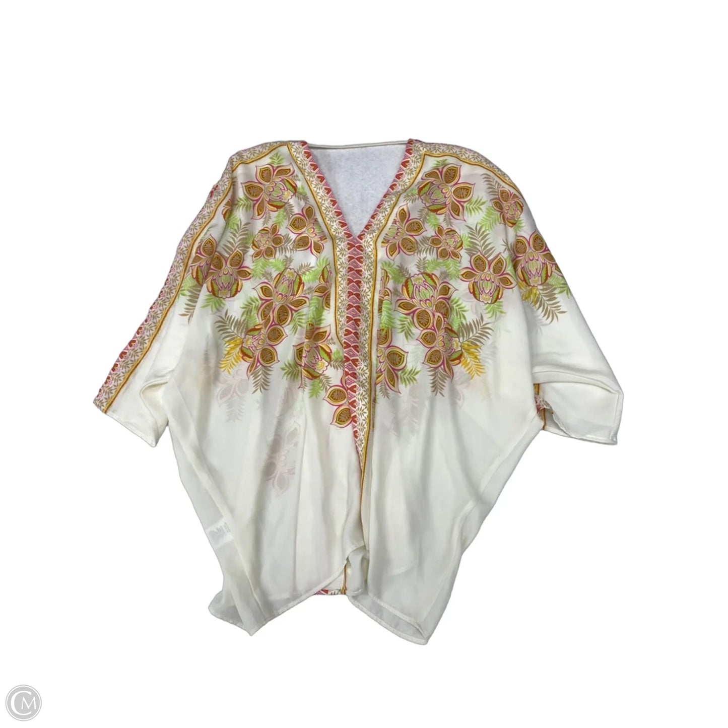 Top Short Sleeve By Rose And Olive In Ivory, Size: M