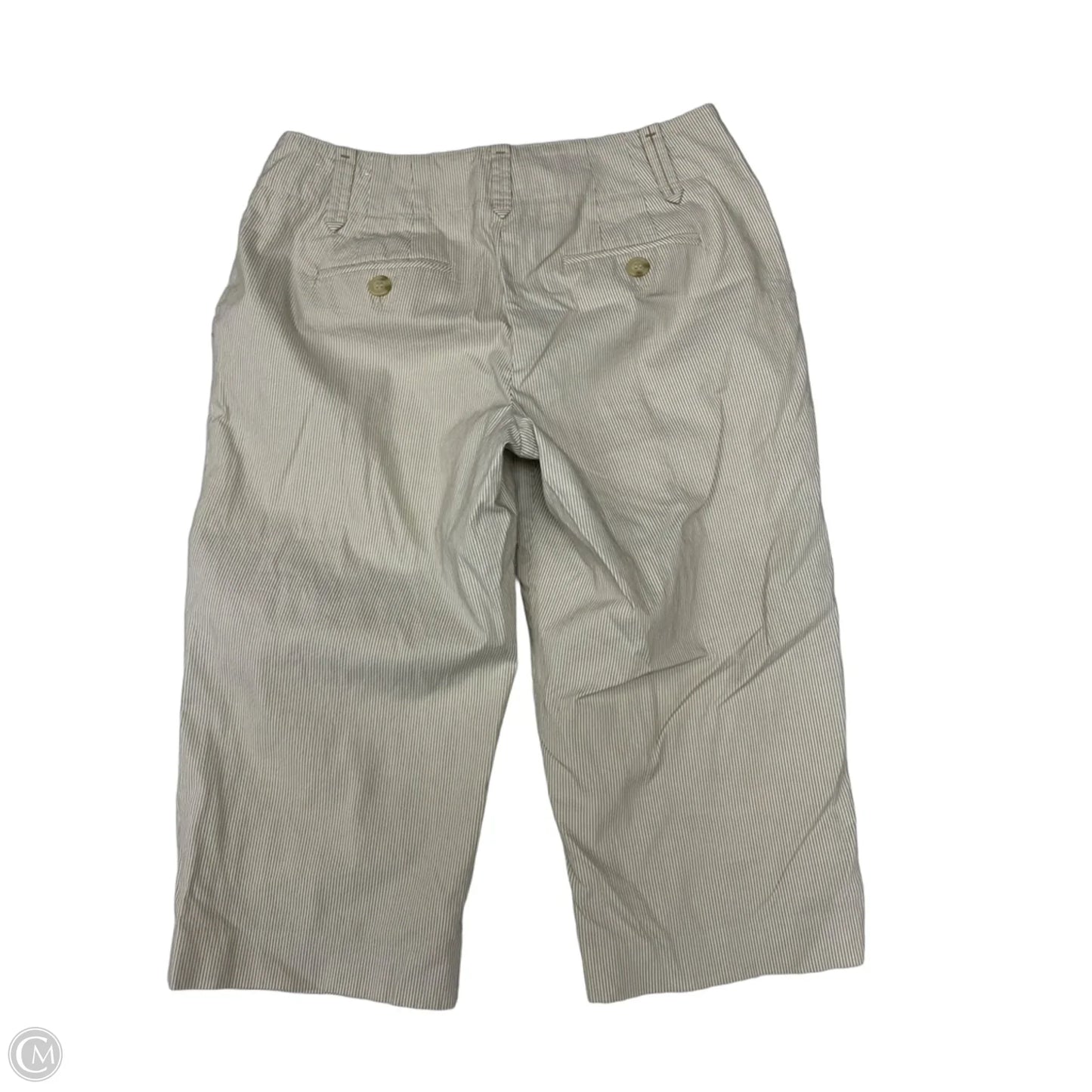Pants Cropped By Loft In Tan & White, Size: 4