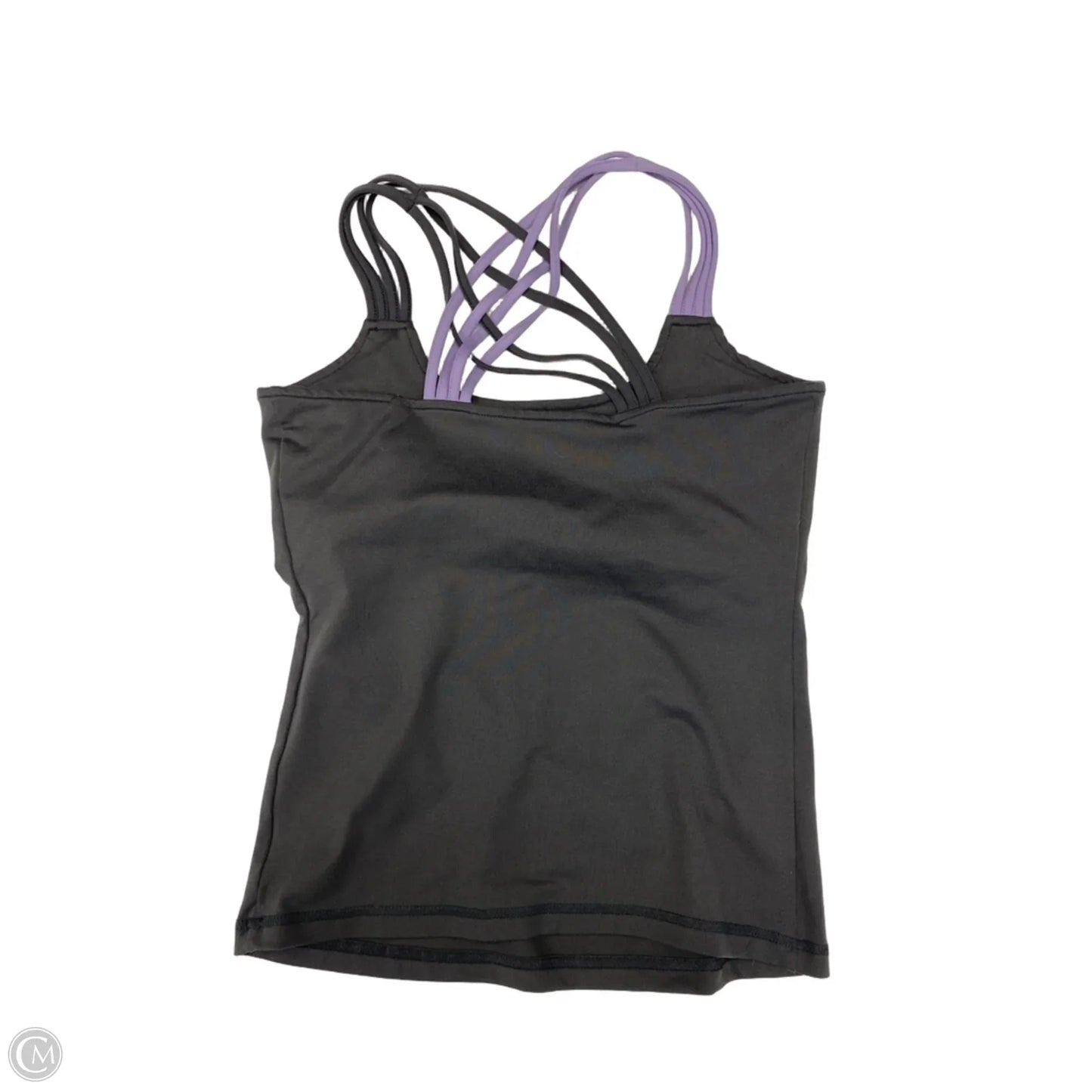 Athletic Tank Top By Calvin Klein In Grey & Purple, Size: Xs
