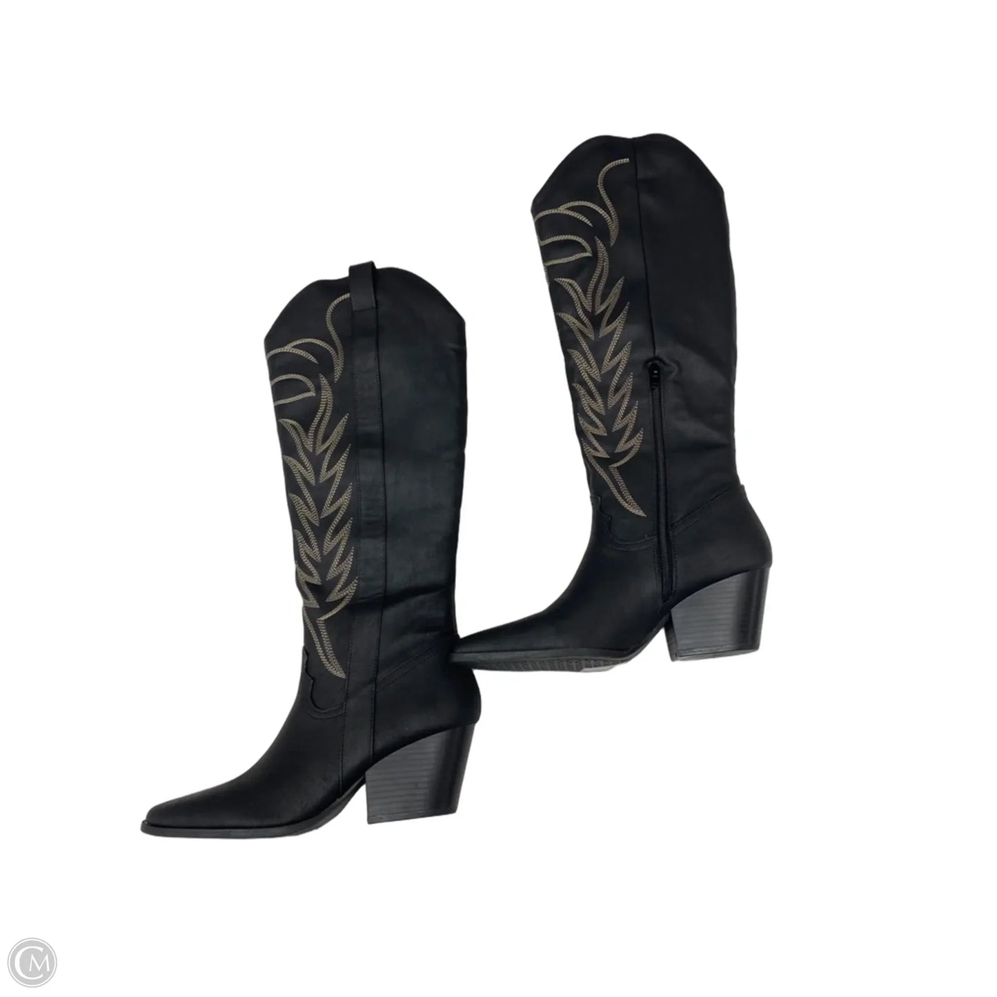 Boots Knee Heels By Qupid In Black, Size: 9