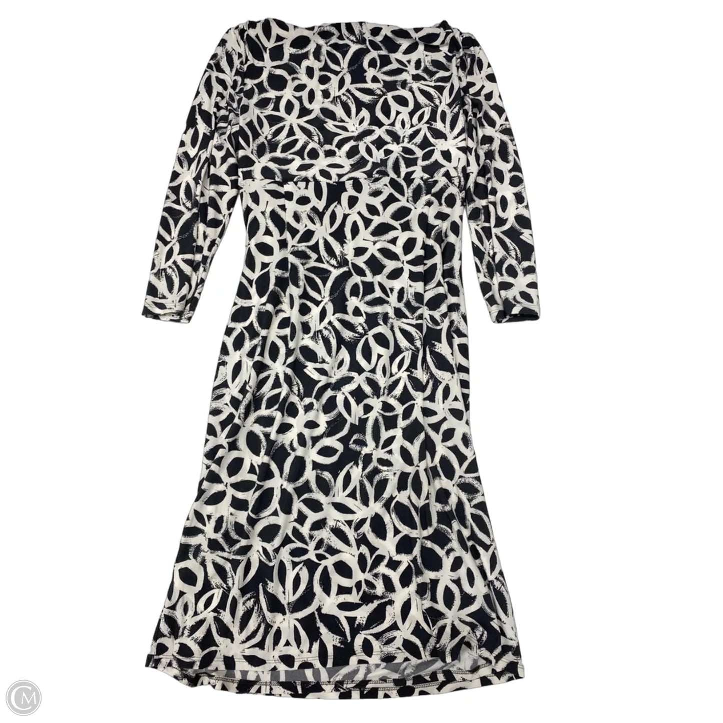 Dress Work By Lauren By Ralph Lauren In Grey & White, Size: 8