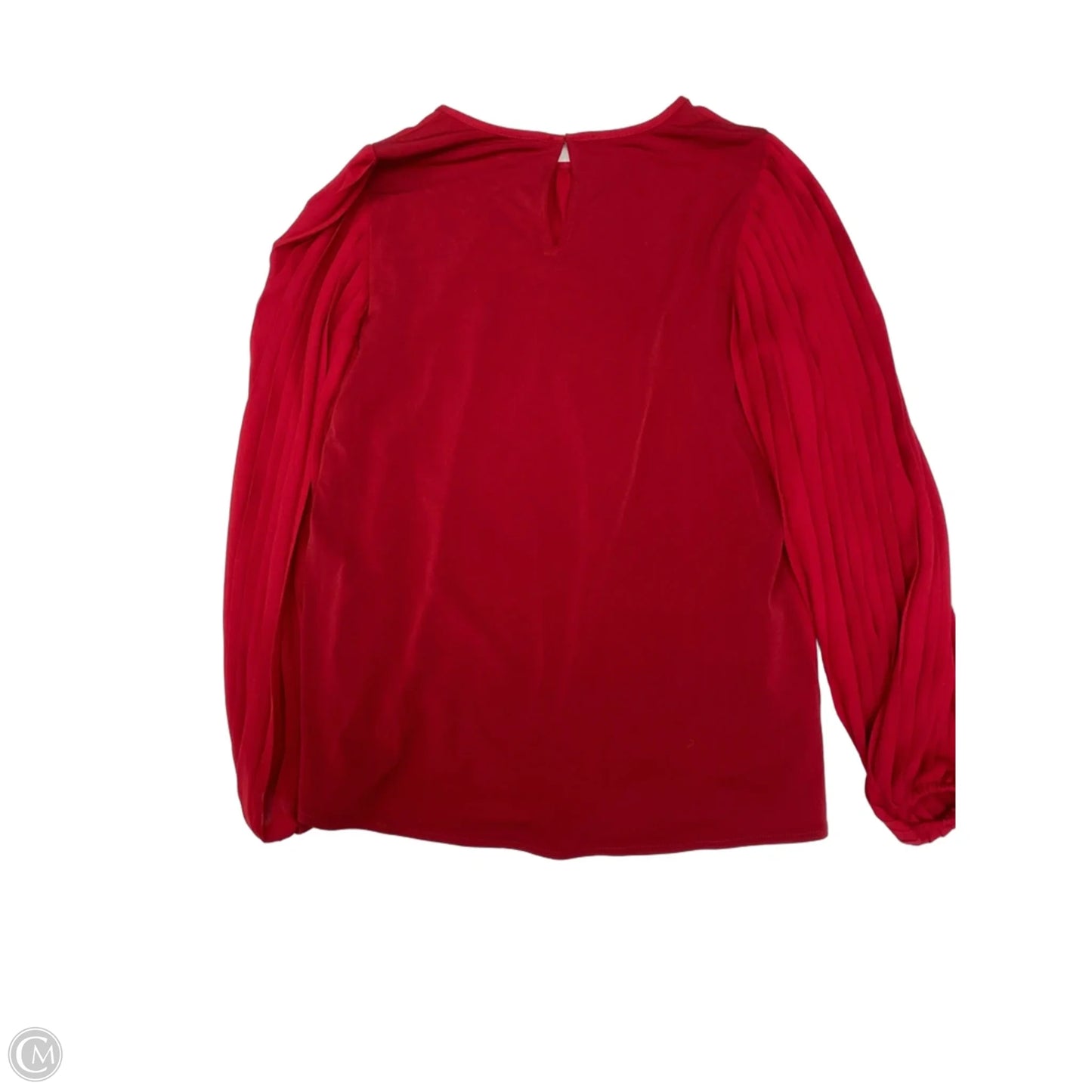 Blouse Long Sleeve By Ann Taylor In Red, Size: Xsp
