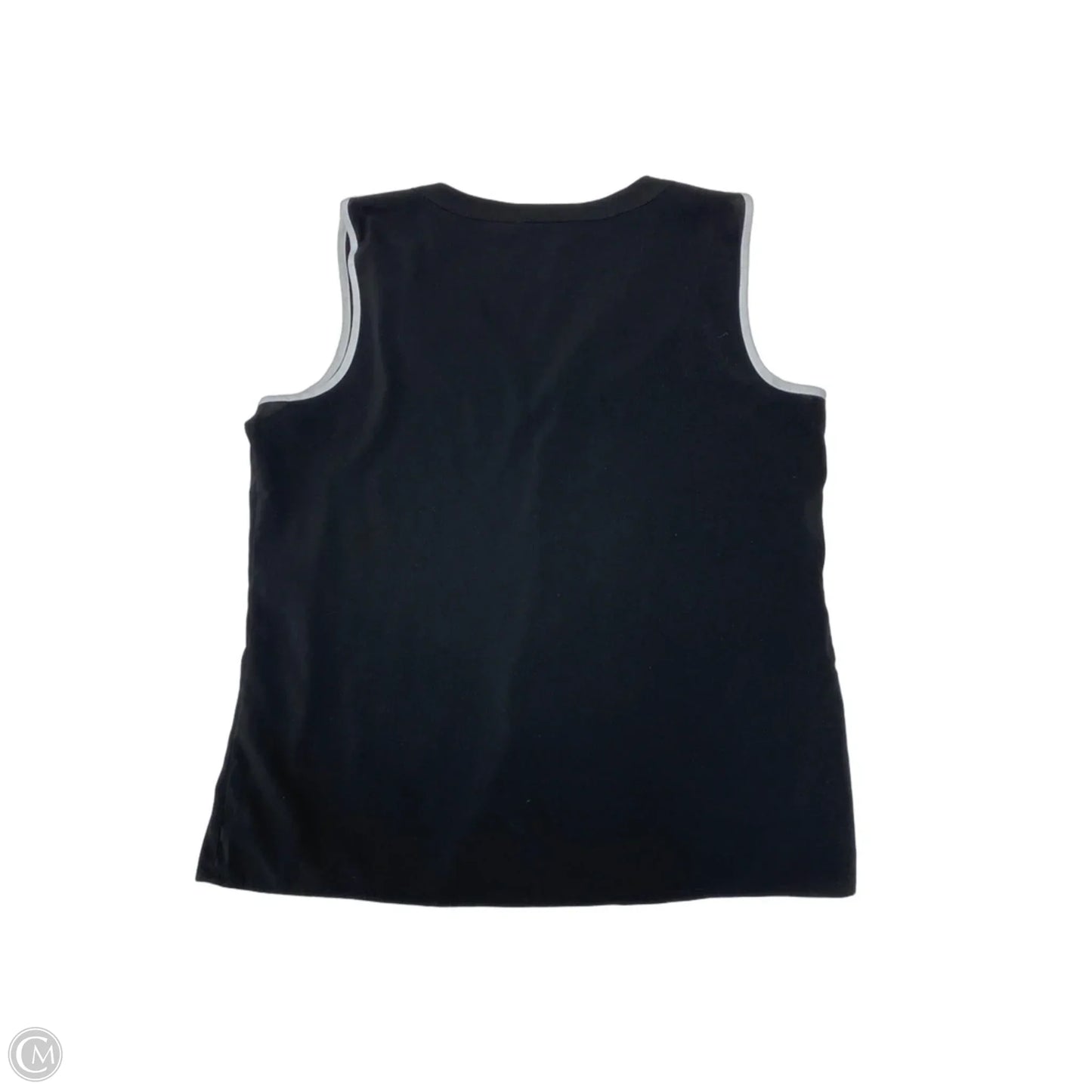Blouse Sleeveless By Calvin Klein In Black & White, Size: L