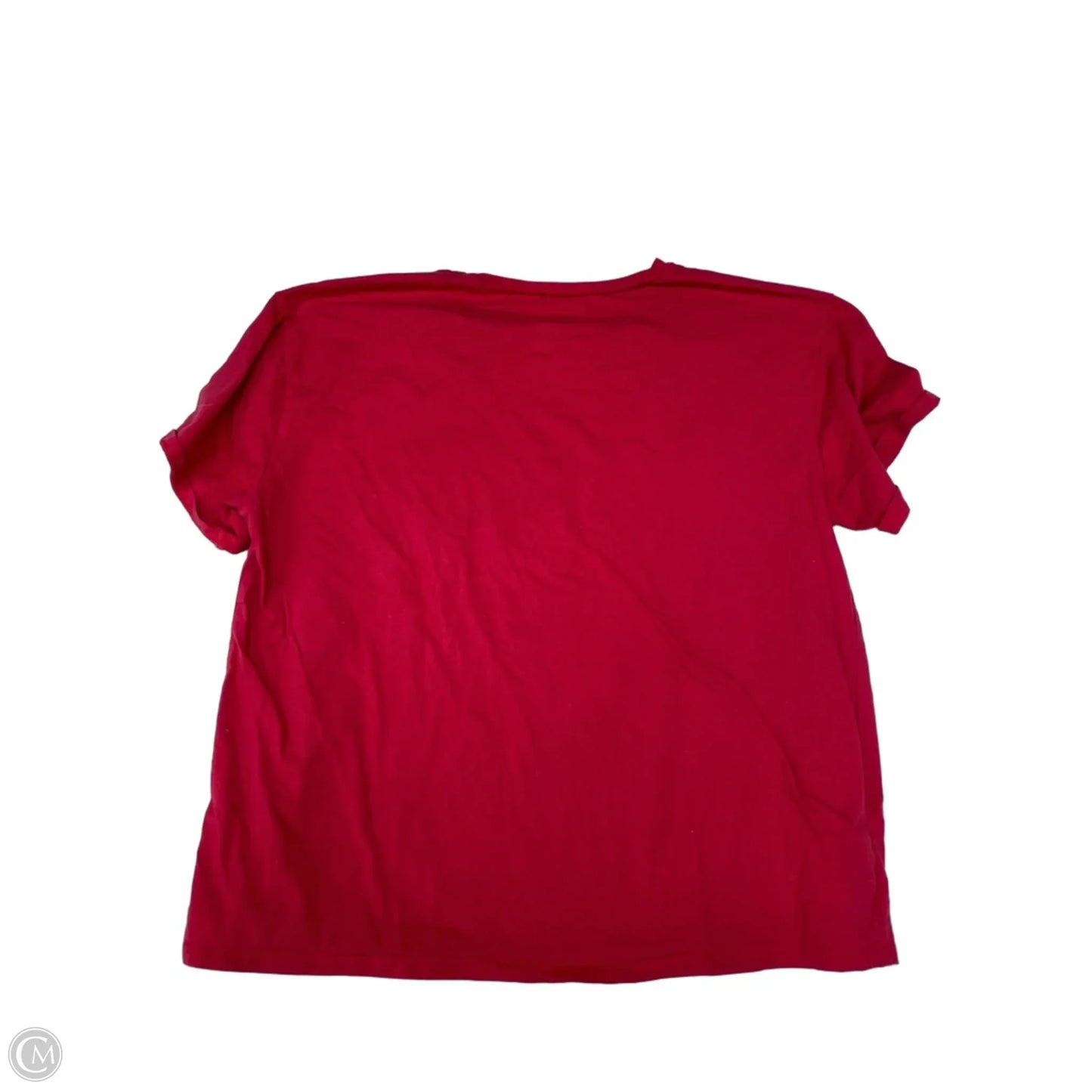 Top Short Sleeve By Its Us In Red, Size: 1x