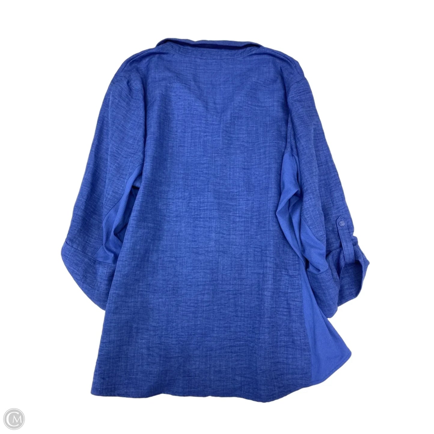 Top 3/4 Sleeve By Clothes Mentor In Blue, Size: 3x