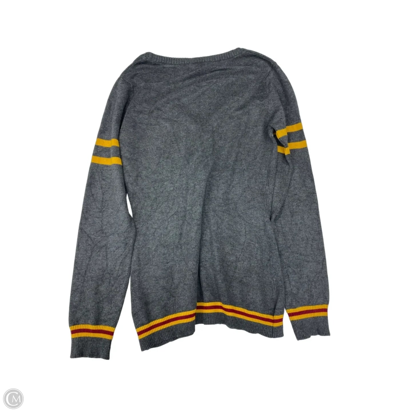 Sweater Cardigan By Clothes Mentor In Grey & Yellow, Size: S