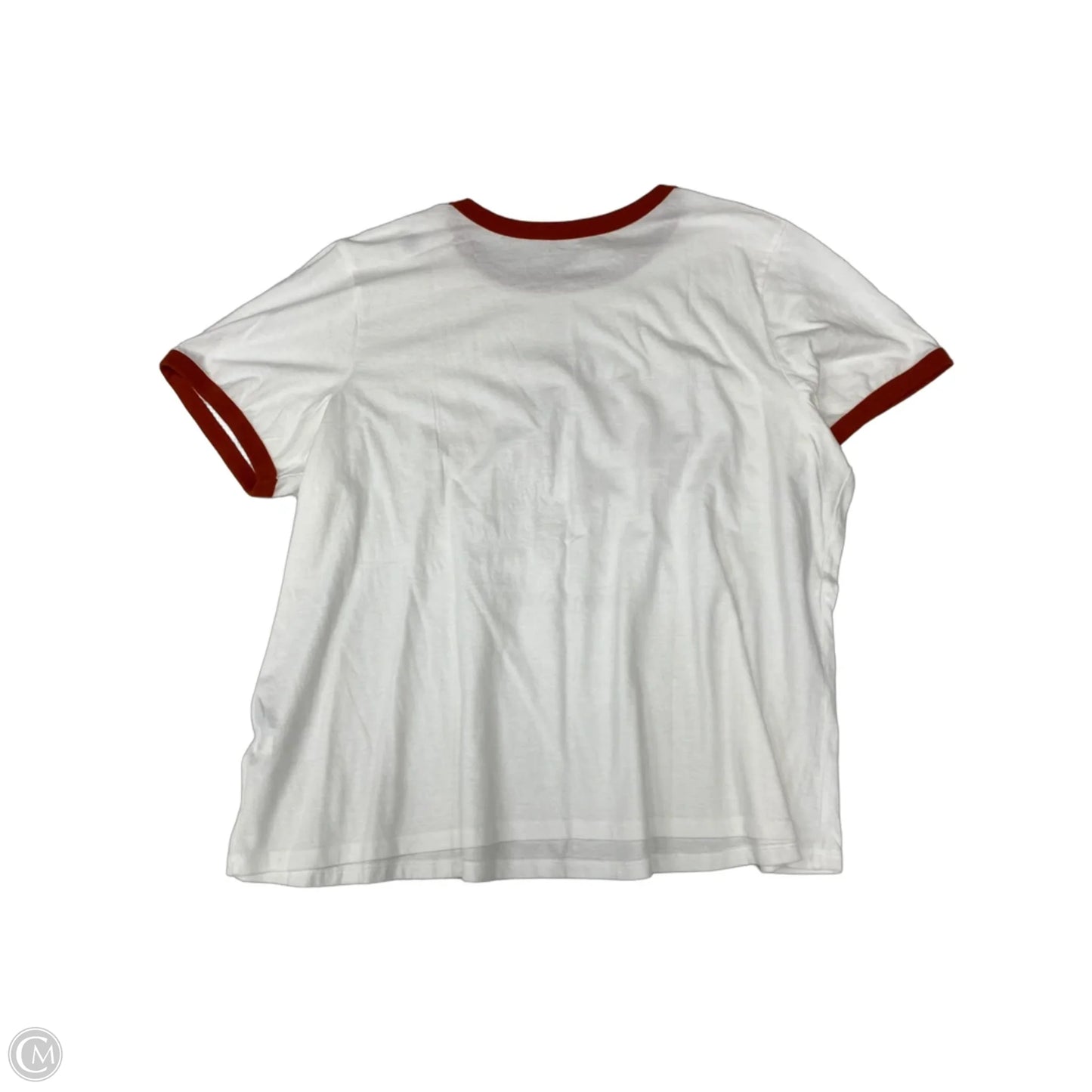 Top Short Sleeve By Old Navy In Cream & Orange, Size: 2x