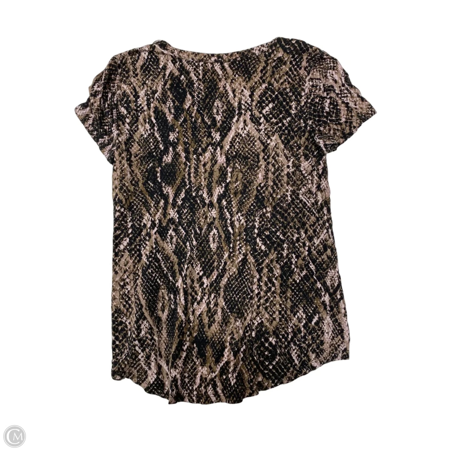 Top Short Sleeve By Clothes Mentor In Snakeskin Print, Size: S