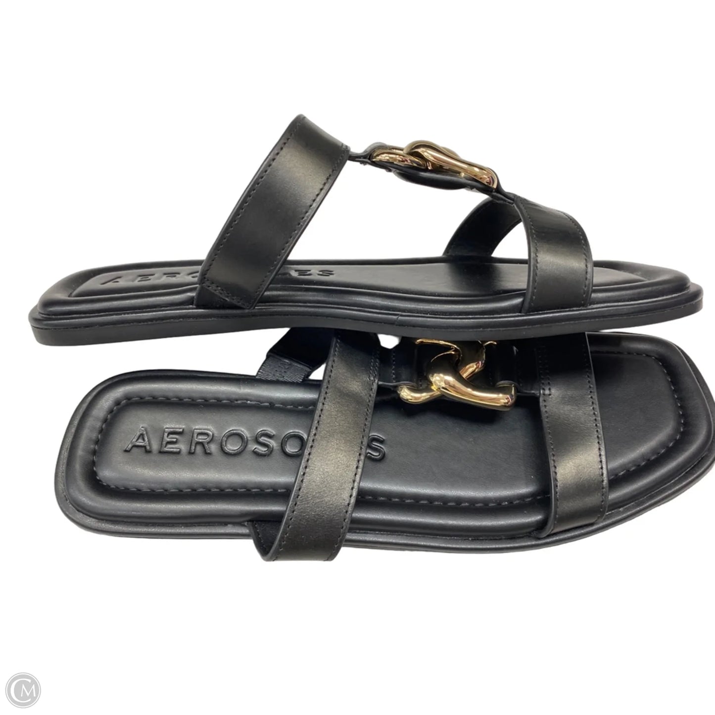 Sandals Flats By Aerosoles In Black, Size: 9.5