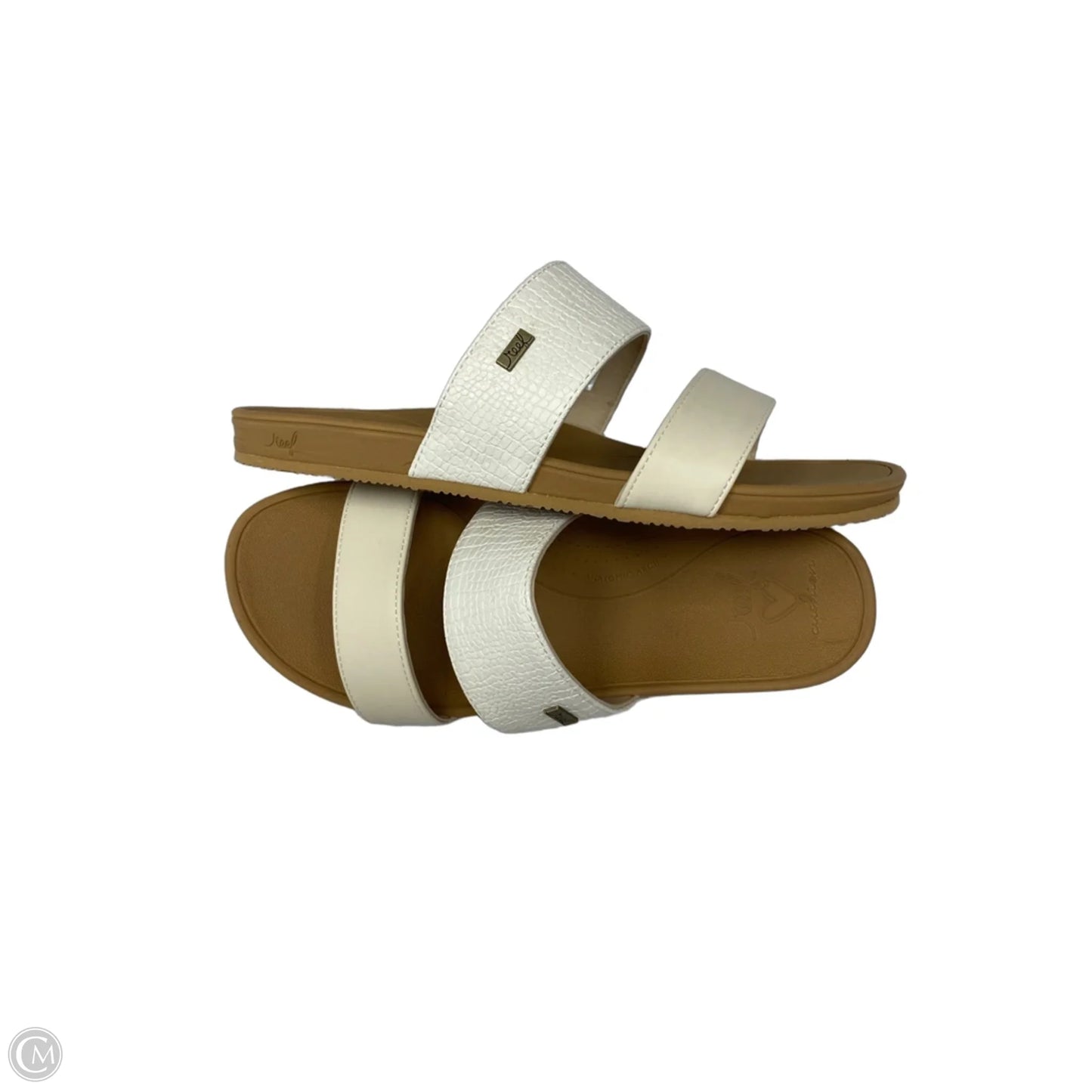 Sandals Flats By Reef In Ivory, Size: 9