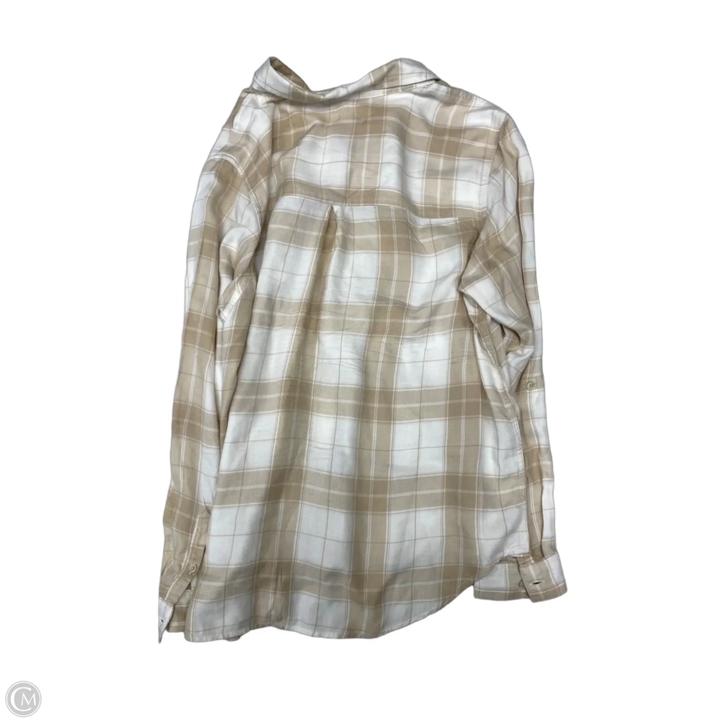 Top Long Sleeve By Time And Tru In Plaid Pattern, Size: Xl