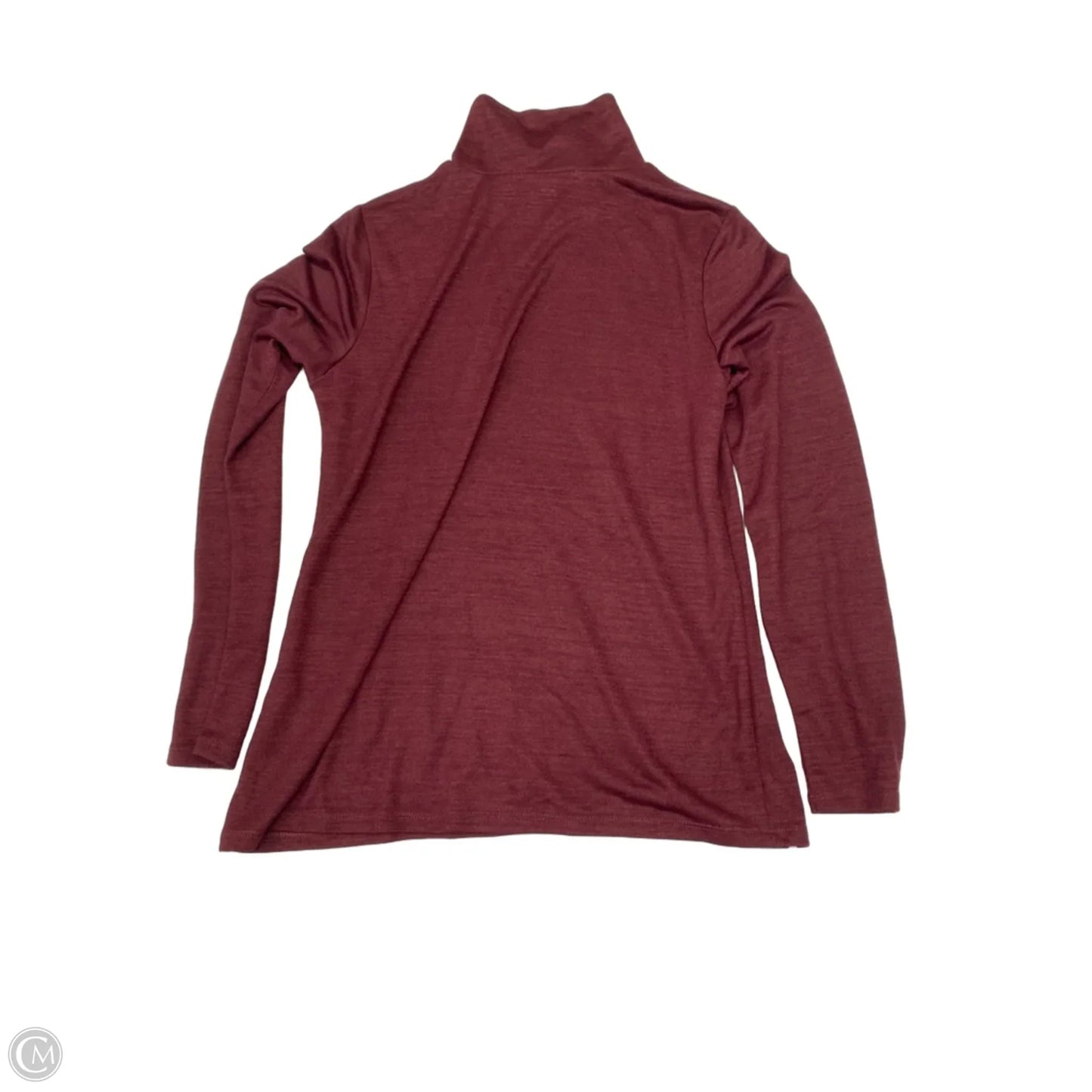 Top Long Sleeve Basic By Banana Republic In Maroon, Size: M