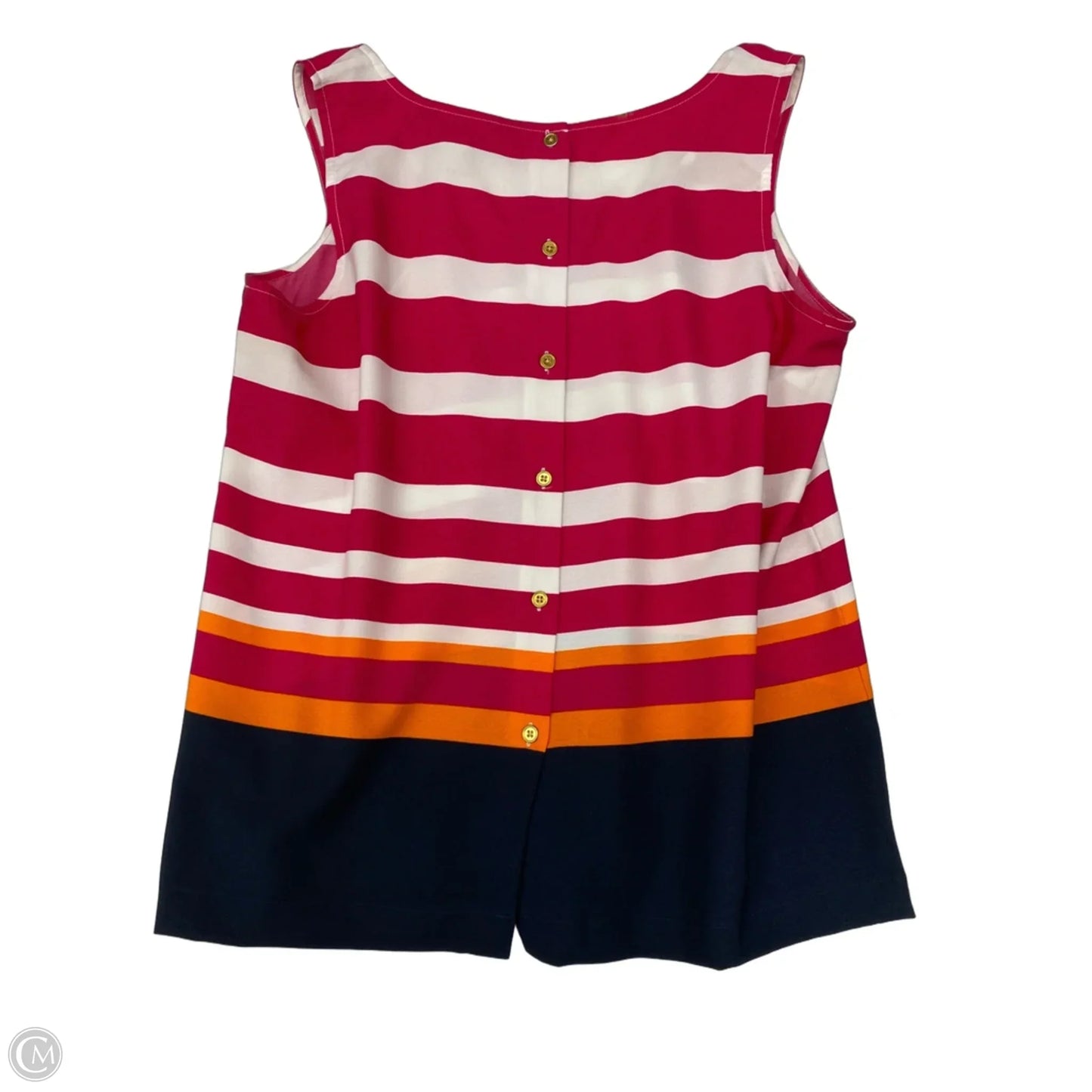 Top Sleeveless By Banana Republic In Striped Pattern, Size: M