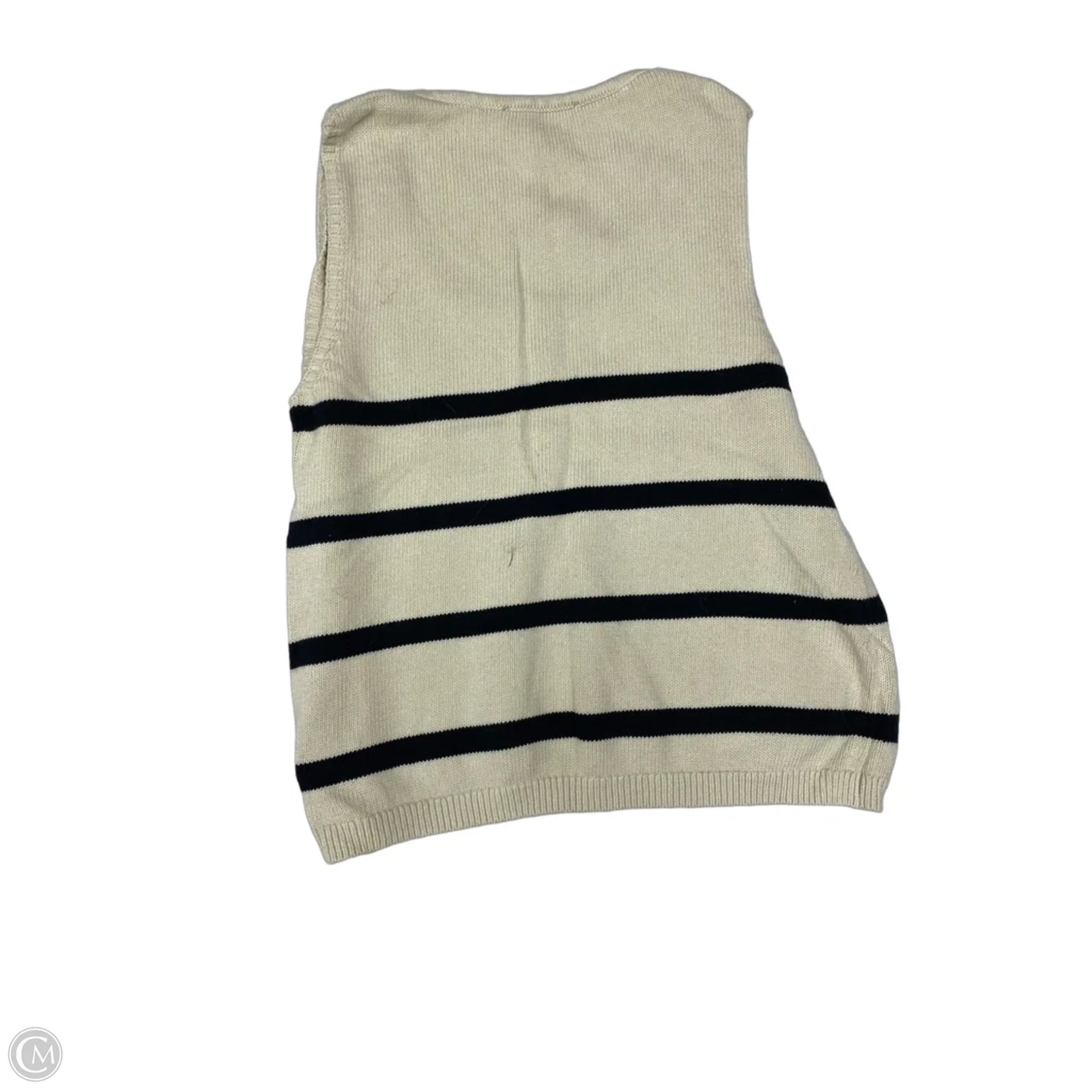 Top Sleeveless By Dkny In Black & Tan, Size: M