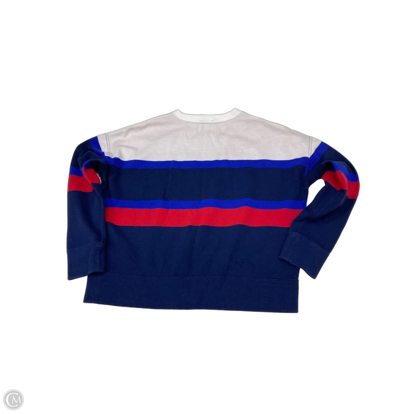 Sweatshirt Crewneck By Polo Ralph Lauren In Blue & Red & White, Size: M