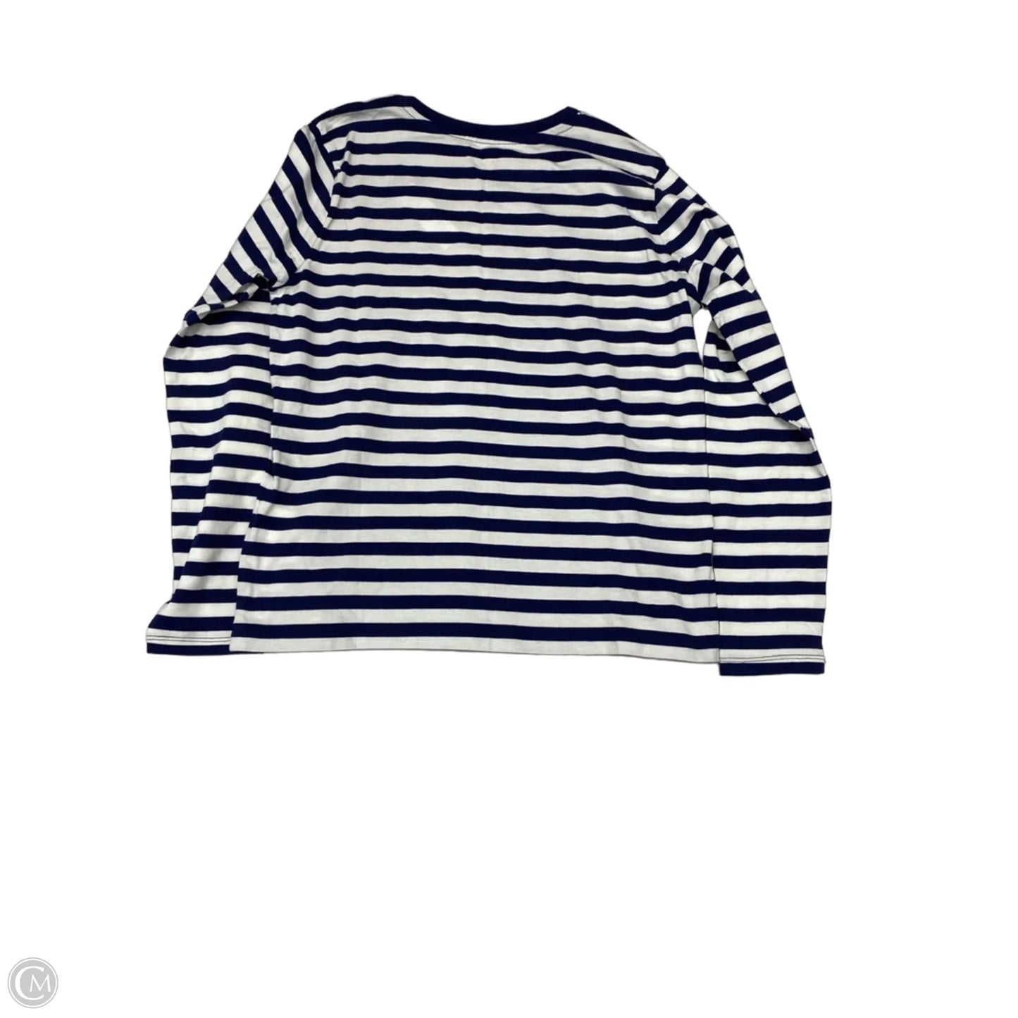 Top Long Sleeve Basic By Lands End In Striped Pattern, Size: Xs
