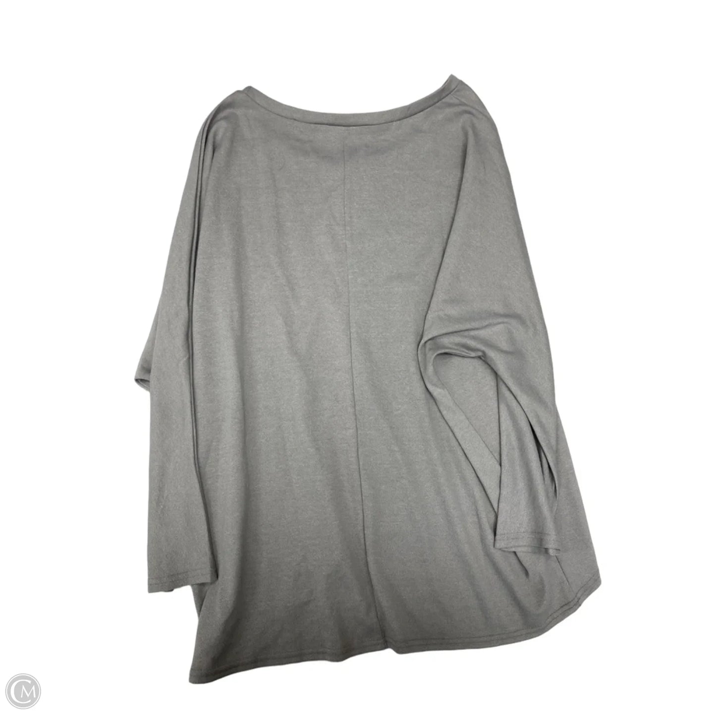 Top 3/4 Sleeve By Zanzea In Grey, Size: Xxl