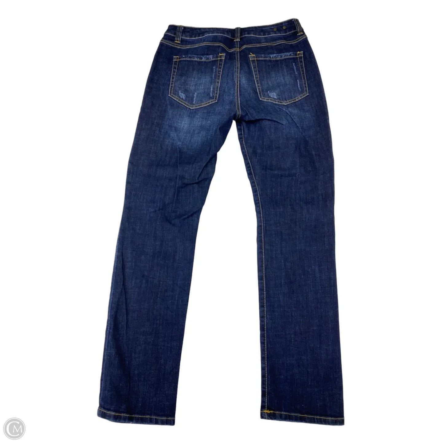 Jeans Straight By Cabi In Blue Denim, Size: 6