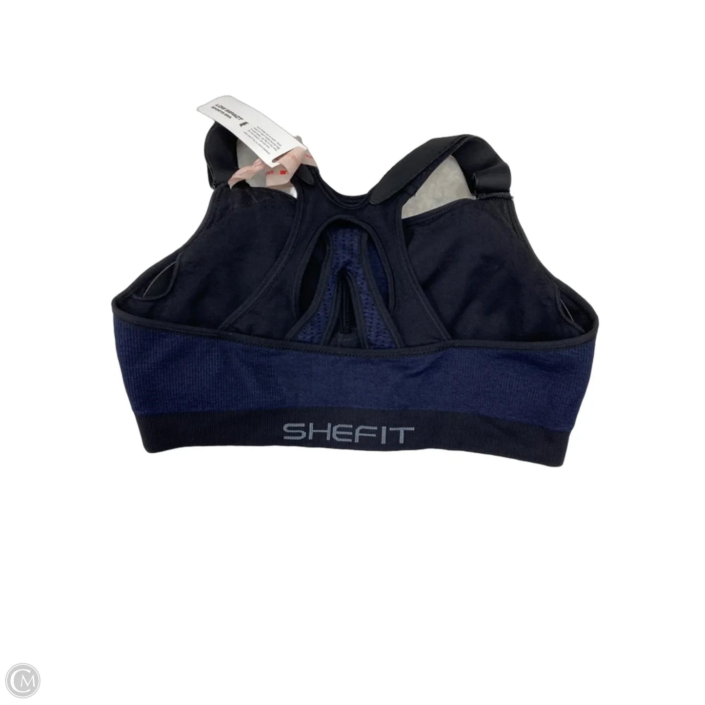 Athletic Bra By Cmc In Black & Blue, Size: L