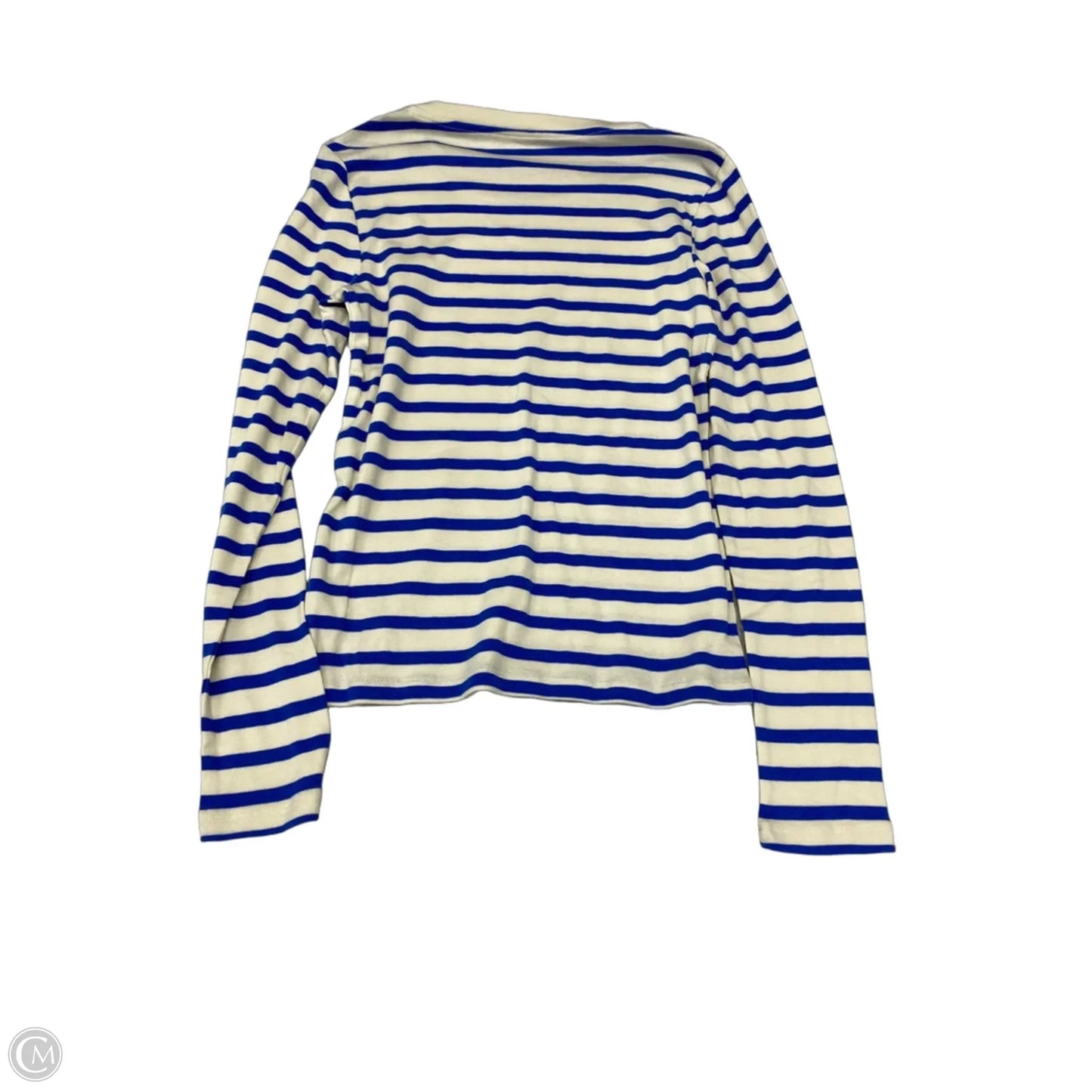 Top Long Sleeve Basic By Gap In Striped Pattern, Size: M
