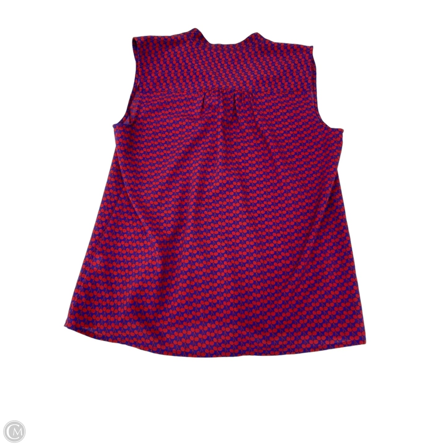 Blouse Sleeveless By J. Crew In Blue & Red, Size: S