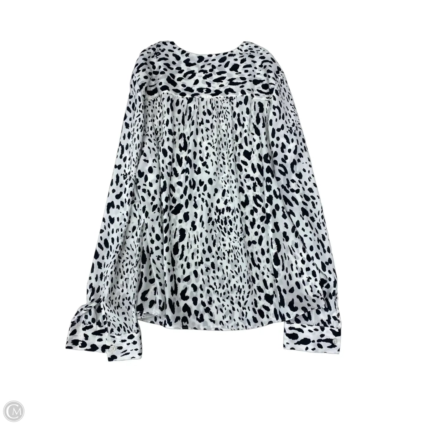 Blouse Long Sleeve By Inc In Black & White, Size: S