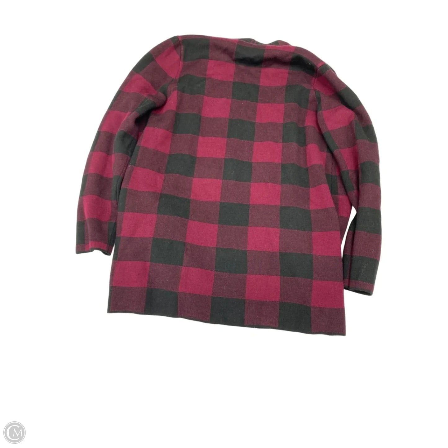 Cardigan By Talbots In Checkered Pattern, Size: Lp